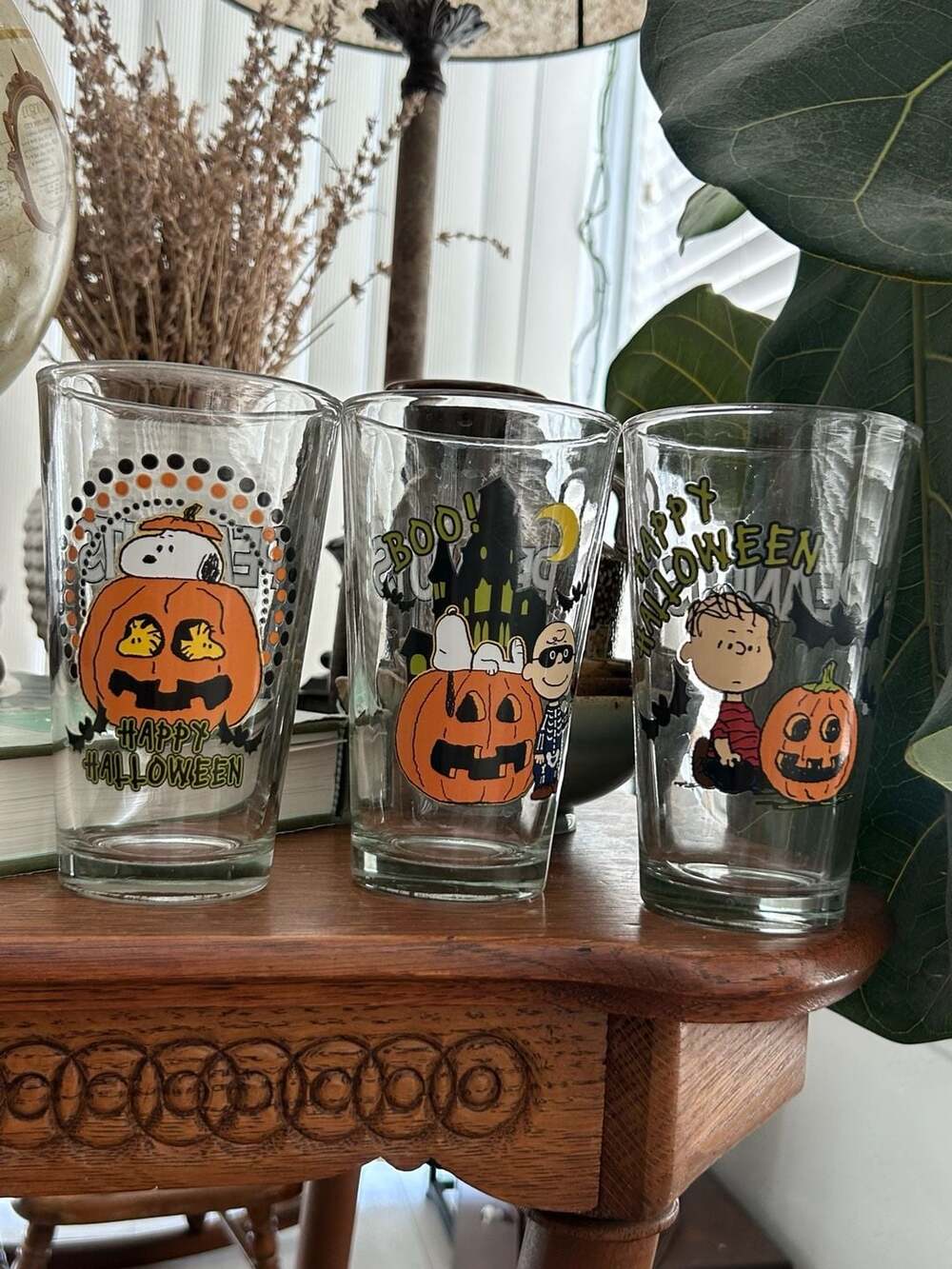 Peanuts Snoopy and Charlie Brown Halloween Pint Glass